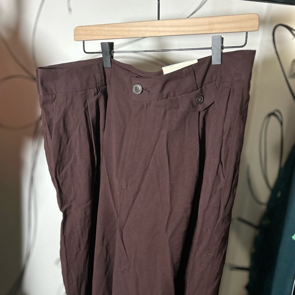 NEW A New Day Brown Wide Leg Pants with Pockets and Pleats, 17R - Picture 3 of 9